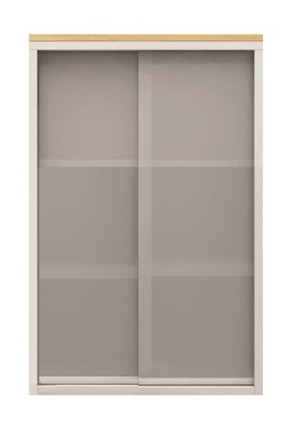 Frameless Cupboard Glass Sliding Doors Wood 1200x400x1150